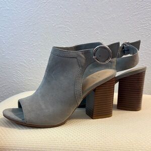 a new day Gray Peep Toe Heeled Boots